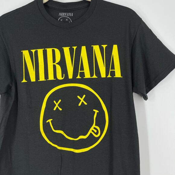 Nirvana Smiley Face T-Shirt Black Size Small NWOT - Picture 3 of 5